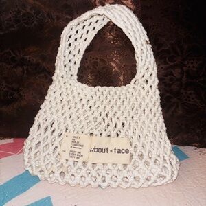 White Knitted Tote Bag
